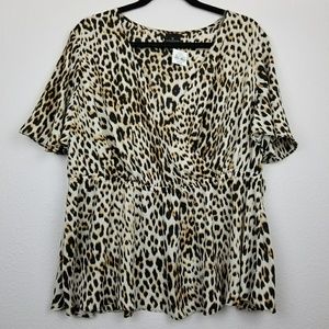 Worthington Cheetah print blouse